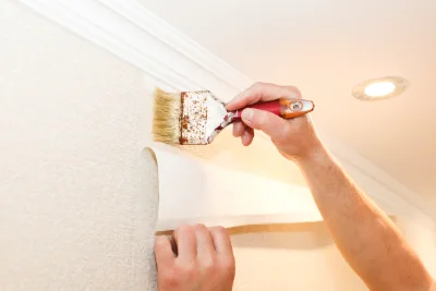 Pose de papier peint à Loge-Fougereuse — revêtements muraux et toiles de verre
